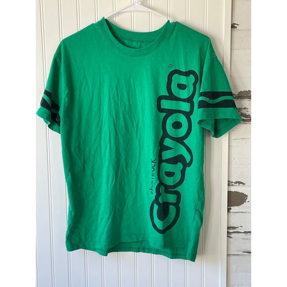 Crayola Crayon Mens Green tshirt Medium/Large - Picture 2 of 3